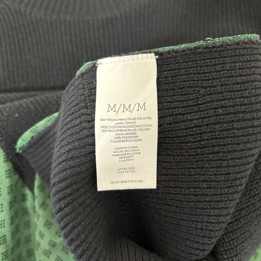 Cabi 3520 Get Together Sweater Sz M Black Green Chiffon Hi-Low Tunic Top Flowy - Picture 5 of 5